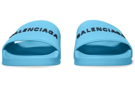 Balenciaga Pool Slides - Light Blue