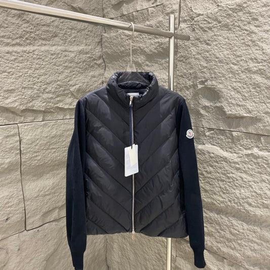042067  Women's knitted spliced down jacket clothing